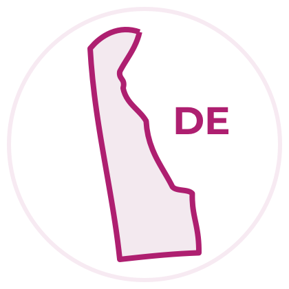 Delaware state outline image