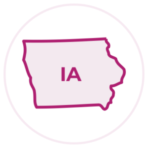 Iowa state outline image