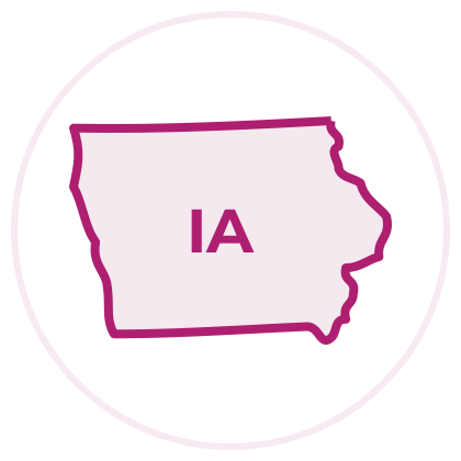 Iowa state outline image