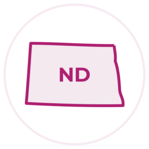 North Dakota state outline image
