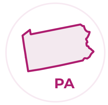 Outline image of the state of Pennsylvania