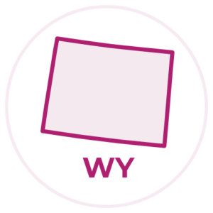 Outline image of the state of Wyoming