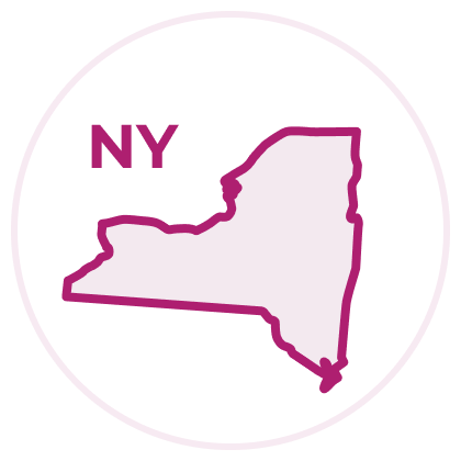 An outline image of the state of New York