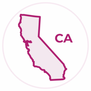 Outline image of the state of California