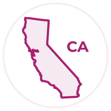 Outline image of the state of California